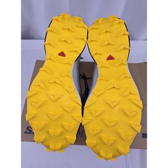 Salomon Speedcross GTX Trail Shoes Mens 10 Sharkskin Black Lemon 475692 NIB - Picture 7 of 16